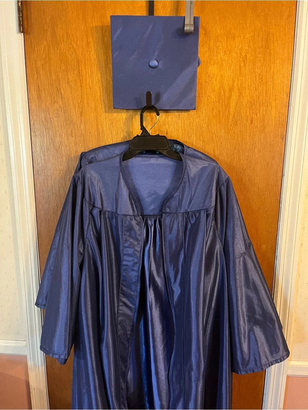 Navy Graduation Gown and Cap Set - Classic Academic Robe - Picture 1 of 4